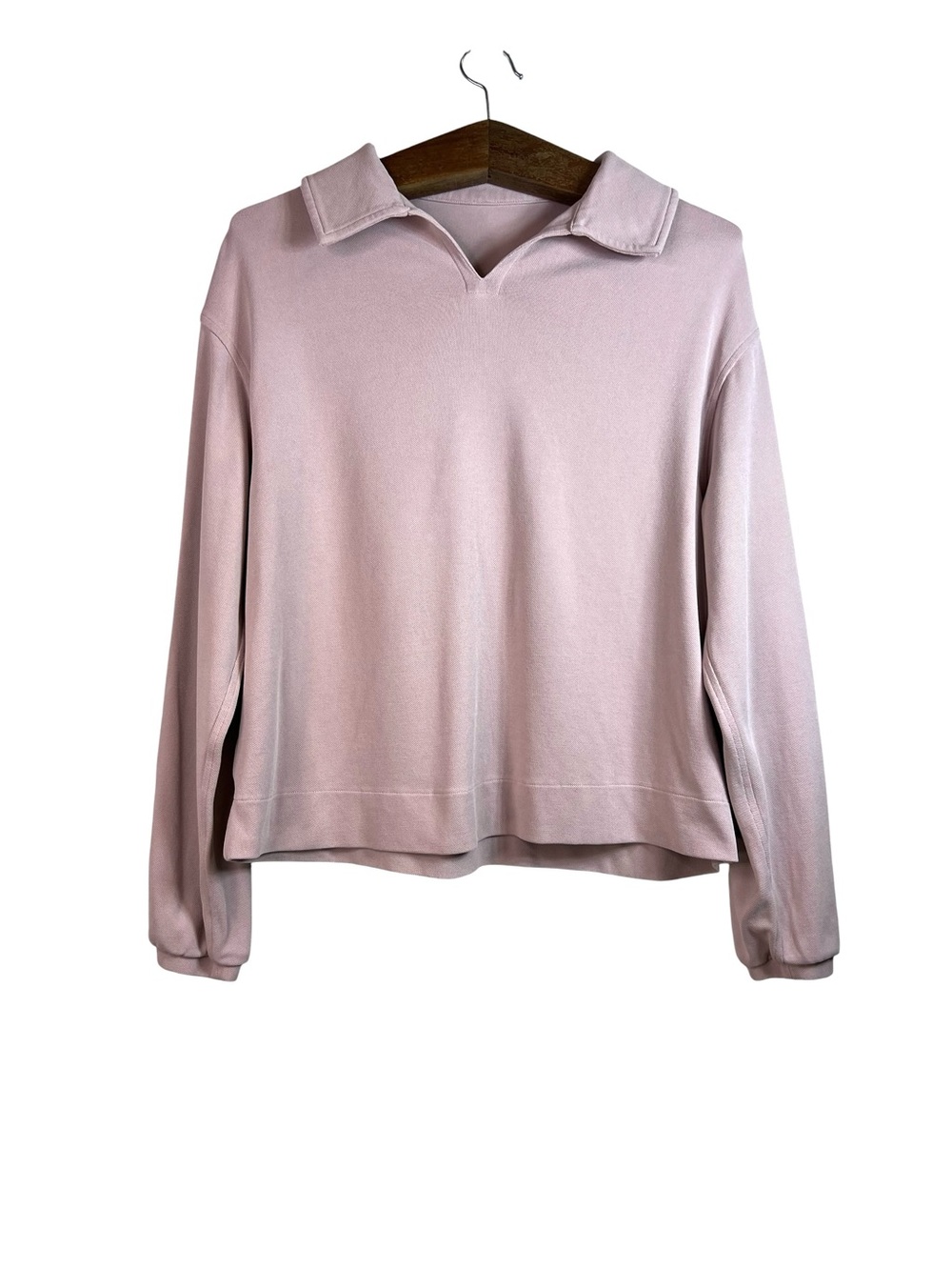 Lululemon Softstreme Pique Oversized Long-Sleeve Polo Shirt Mink Berry Size S